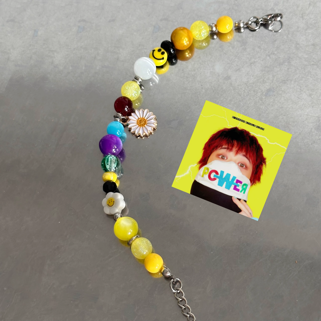 Handmade Daisy Smiley Rainbow Bracelet - POWER Album Concept