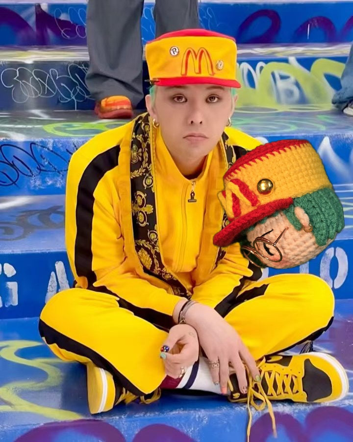 G-Dragon BigBang "Too Bad" M K-pop Merchandise Handmade Crochet Doll
