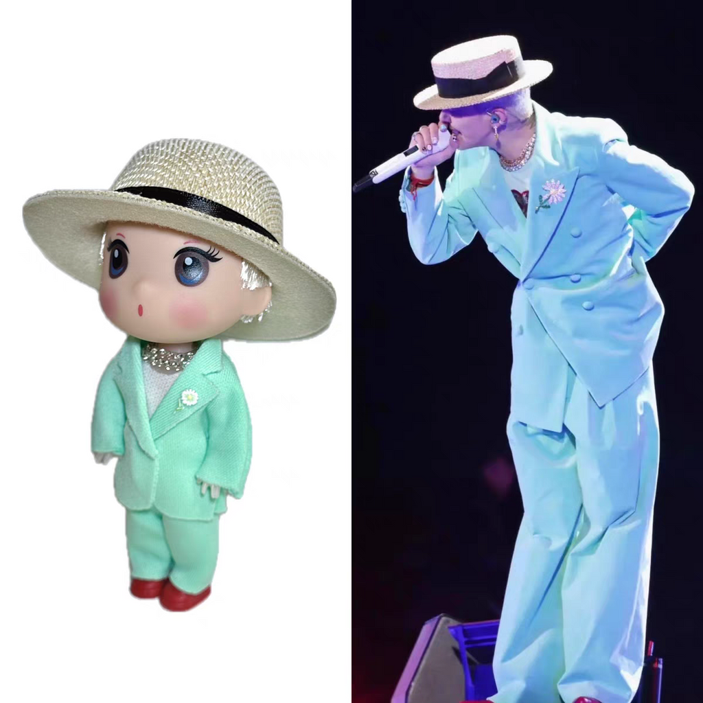 BigBang G-Dragon Korea Concert Mint-Green Outfit Inspired Figure – K-pop Idol Merch