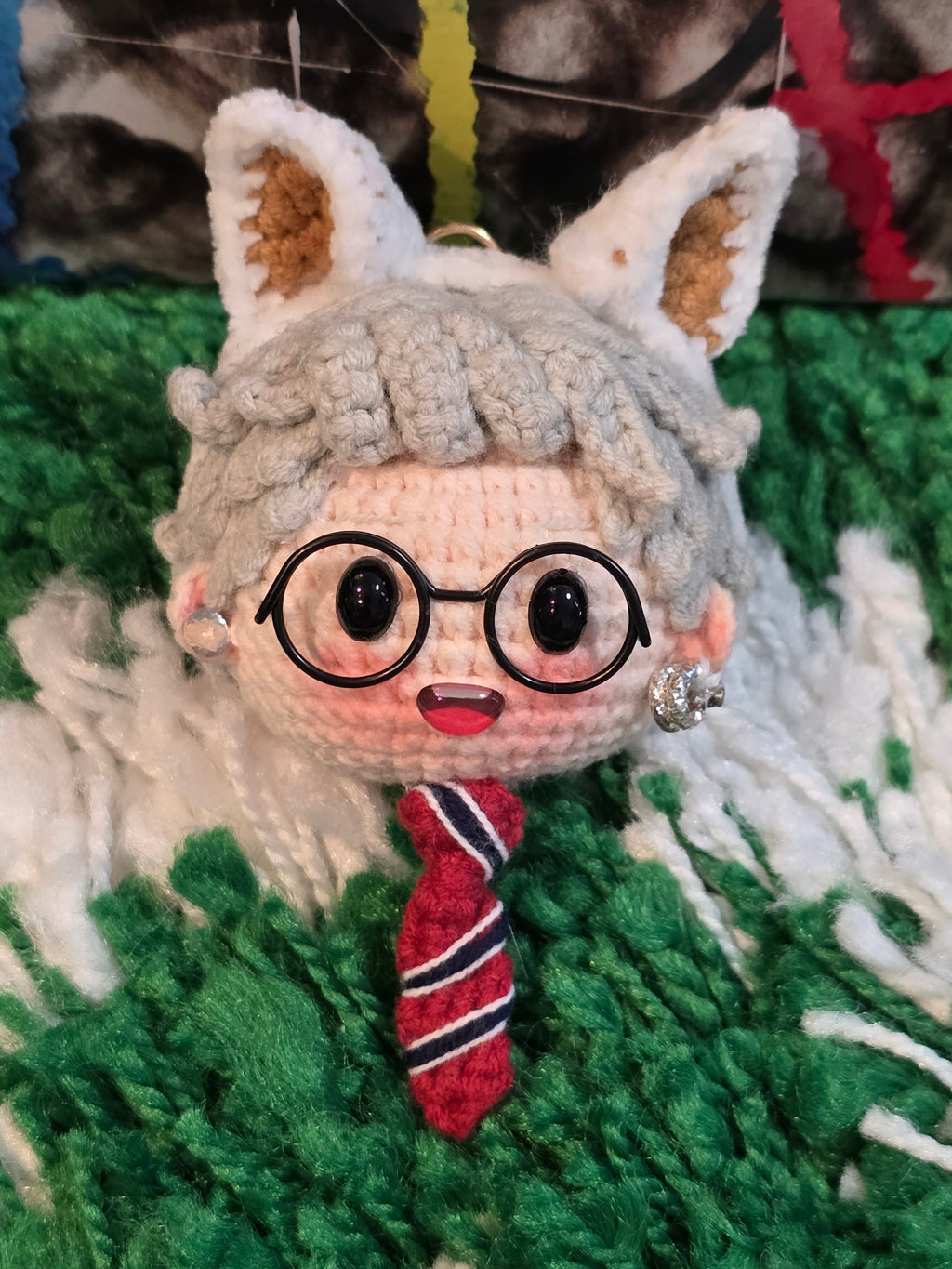 G-Dragon BigBang Bunny Ears K-pop Merchandise Handmade Crochet Doll