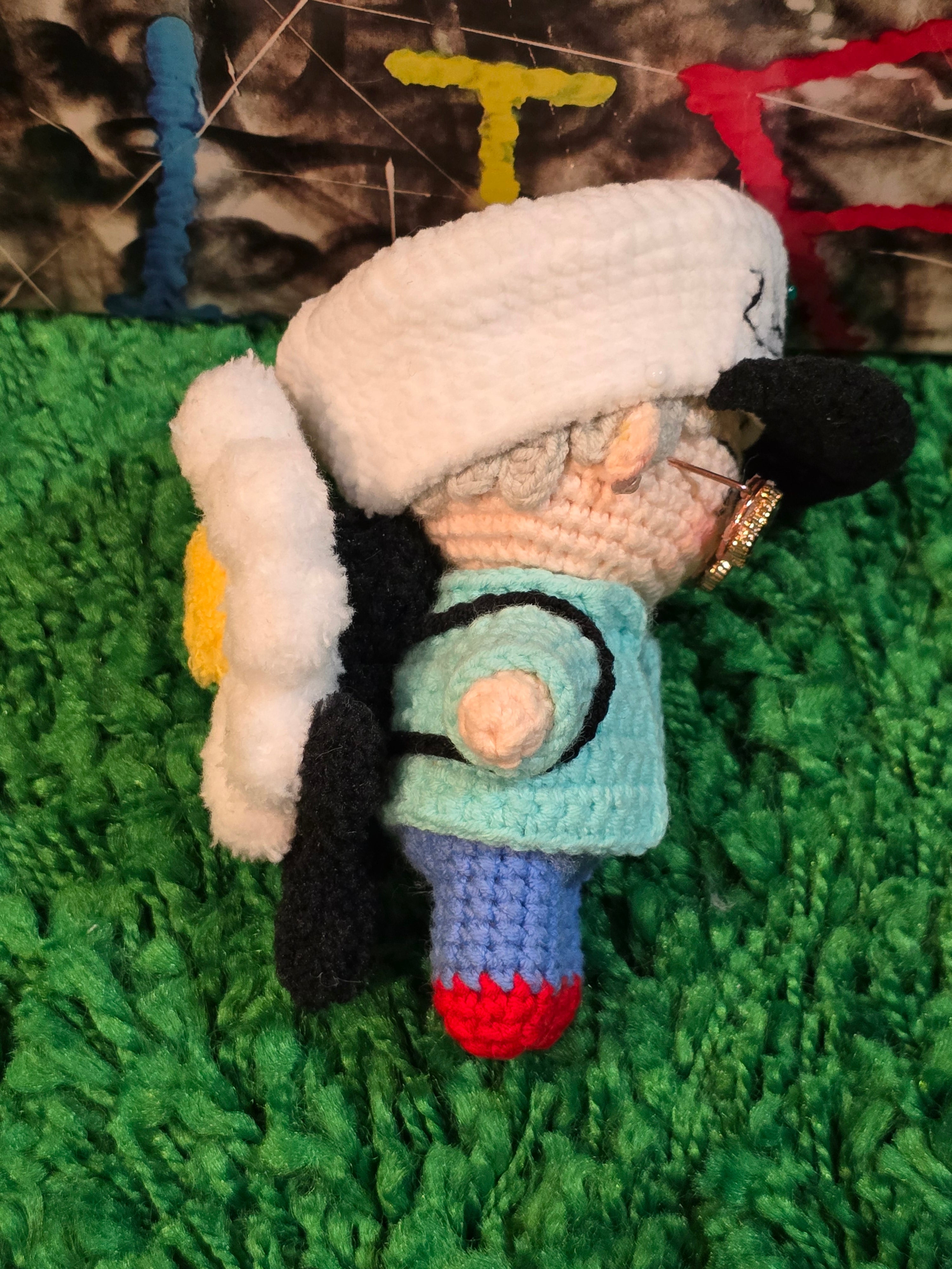 G-dragon Bigbang Mushroom Style K-pop Merchandise Handmade Full Body Crochet Doll