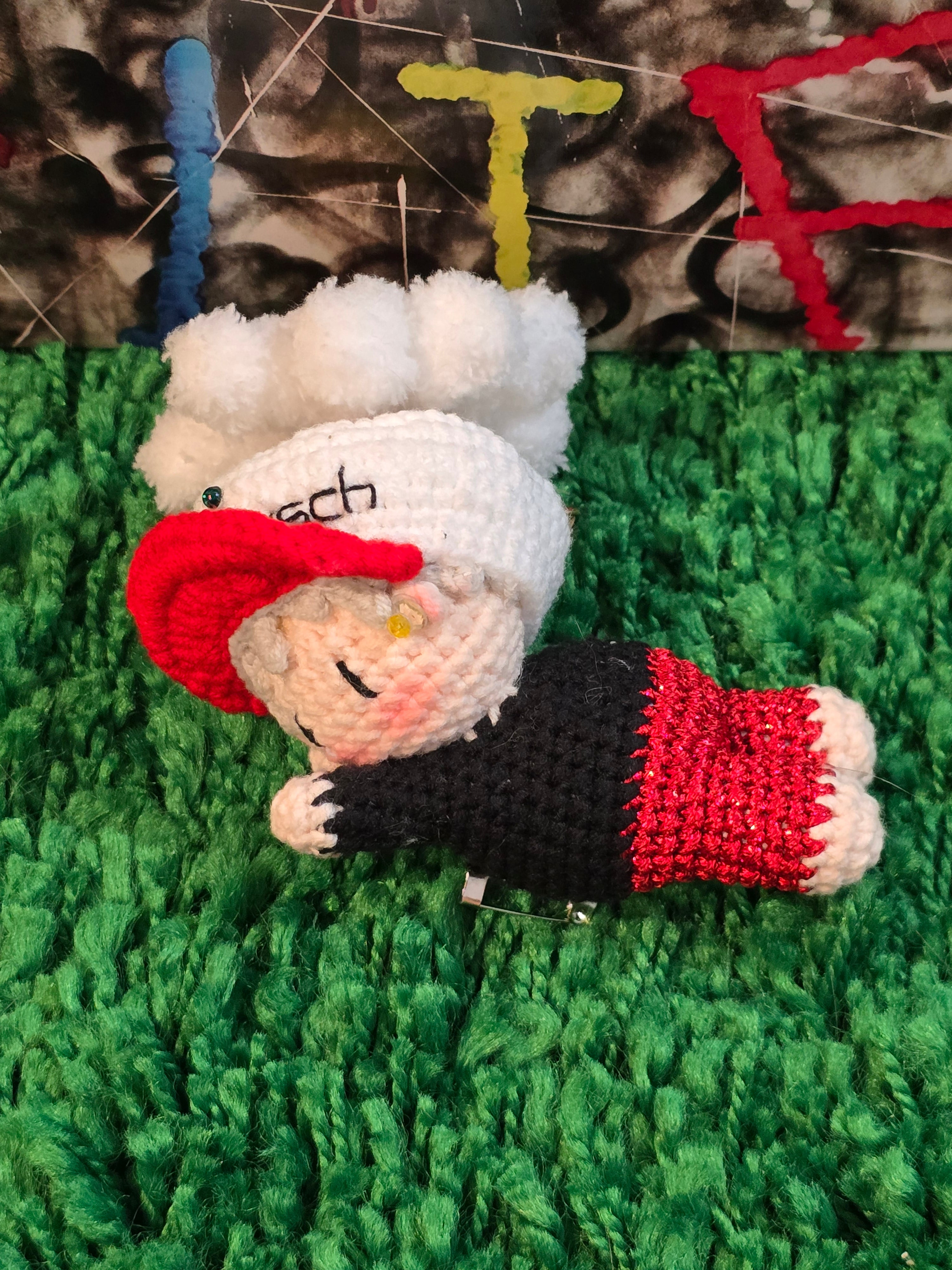 G-Dragon BigBang Big Daisy Handmade Crochet Brooch & Keychain