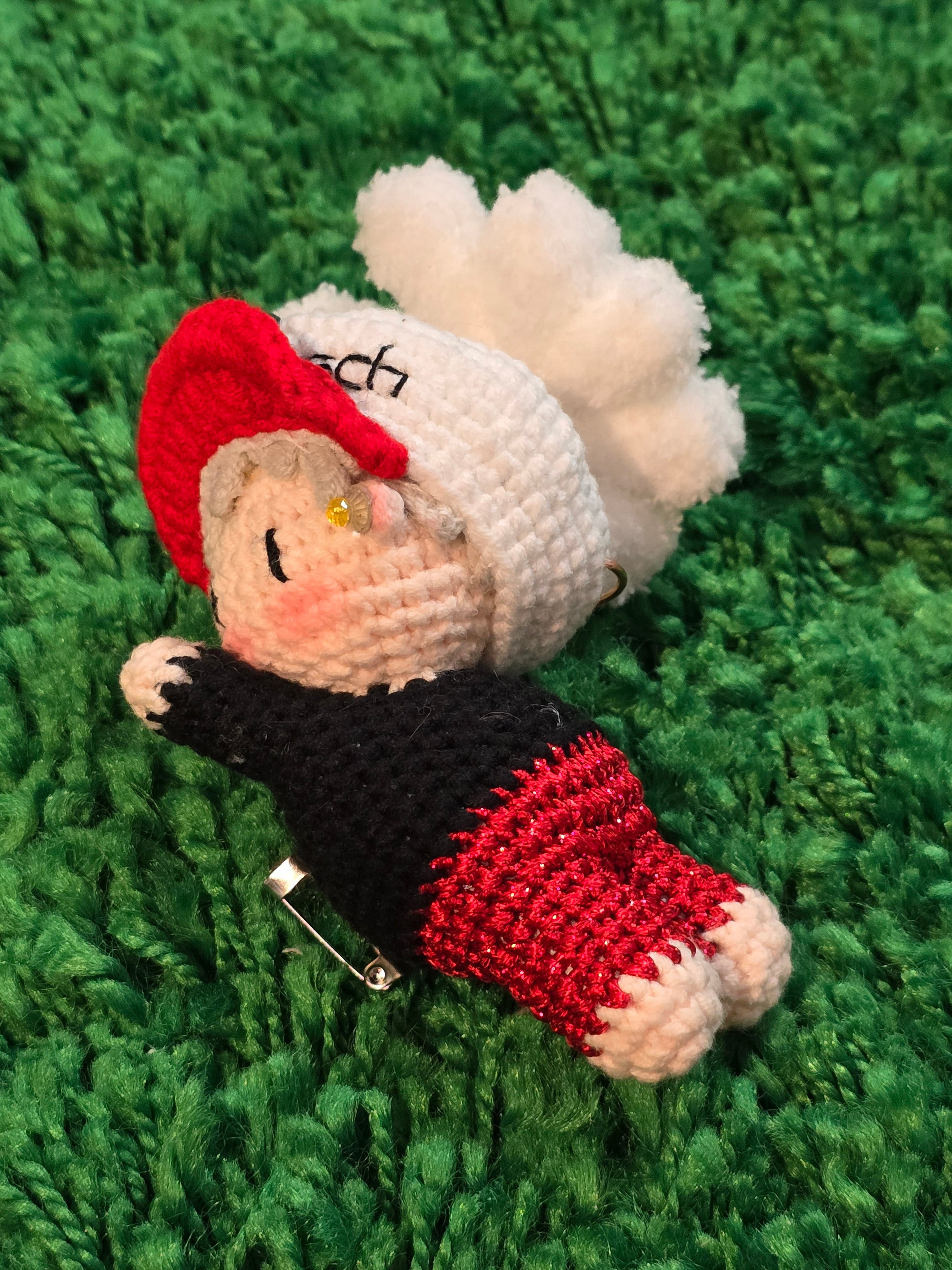 G-Dragon BigBang Big Daisy Handmade Crochet Brooch & Keychain