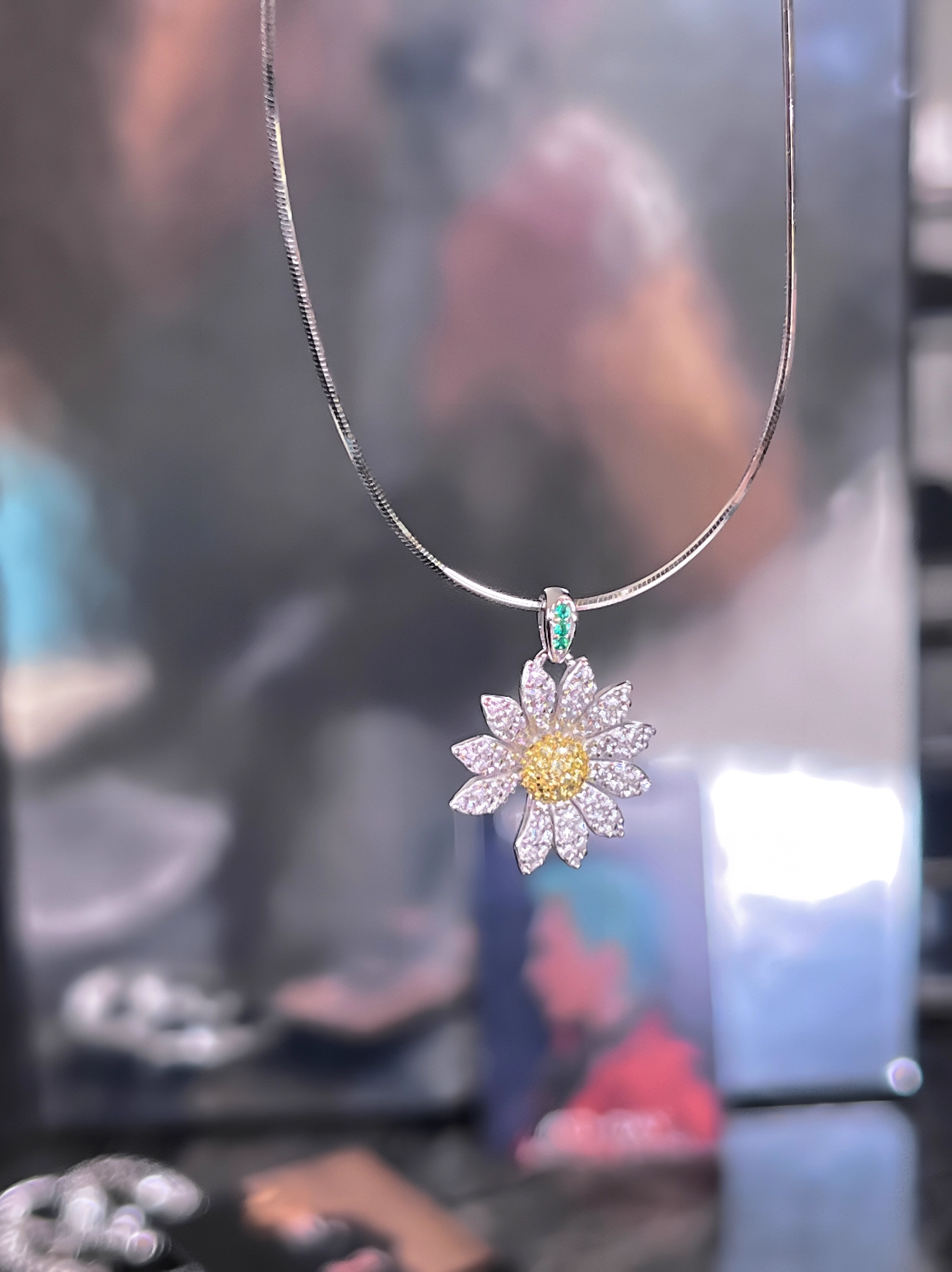S925 Silver Delicate Daisy Necklace - G-Dragon Inspired Jewelry