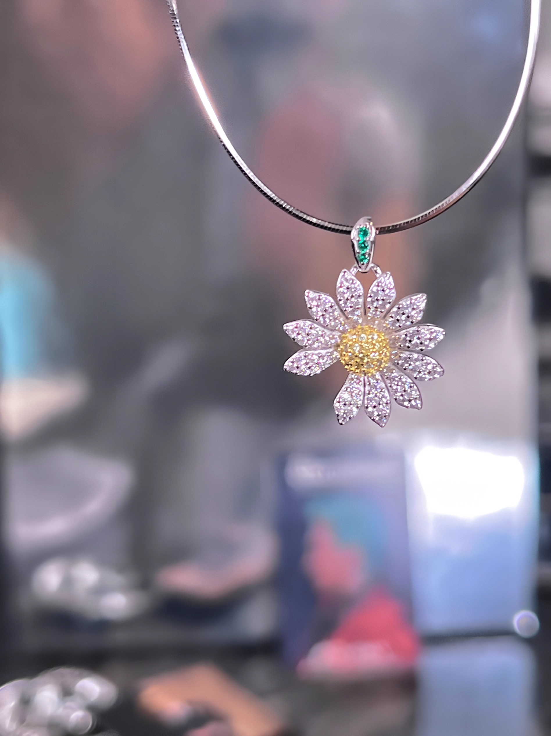S925 Silver Delicate Daisy Necklace - G-Dragon Inspired Jewelry