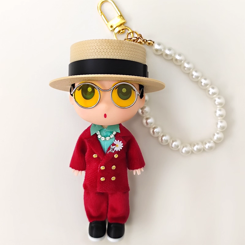 NEW!!! BigBang G-Dragon Übermensch Concert Inspired Straw Hat Red Suit Keychain/Figure – K-pop Idol Merch