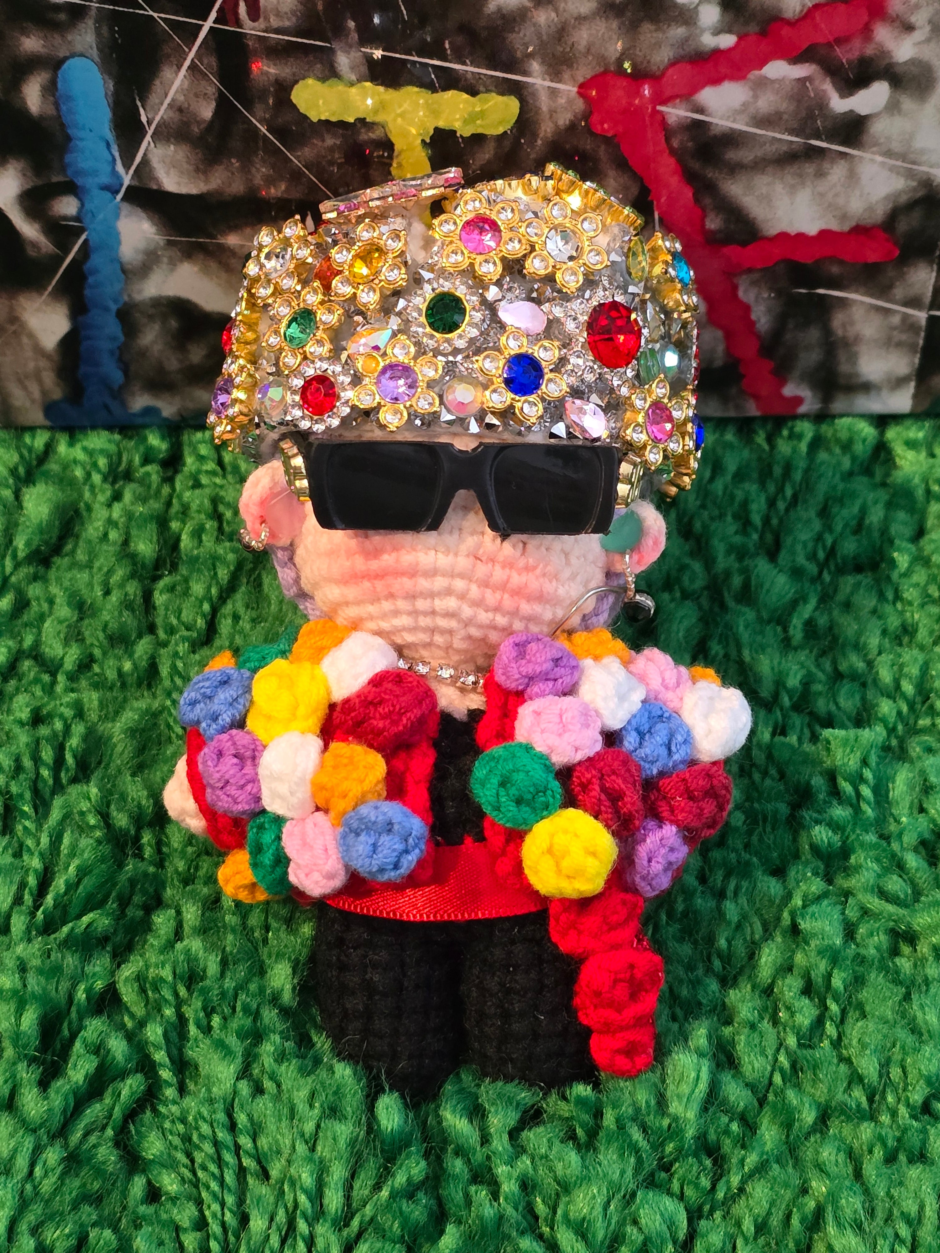 G-Dragon BigBang Colorful Rose Style K-pop Merchandise Handmade Full Body Crochet