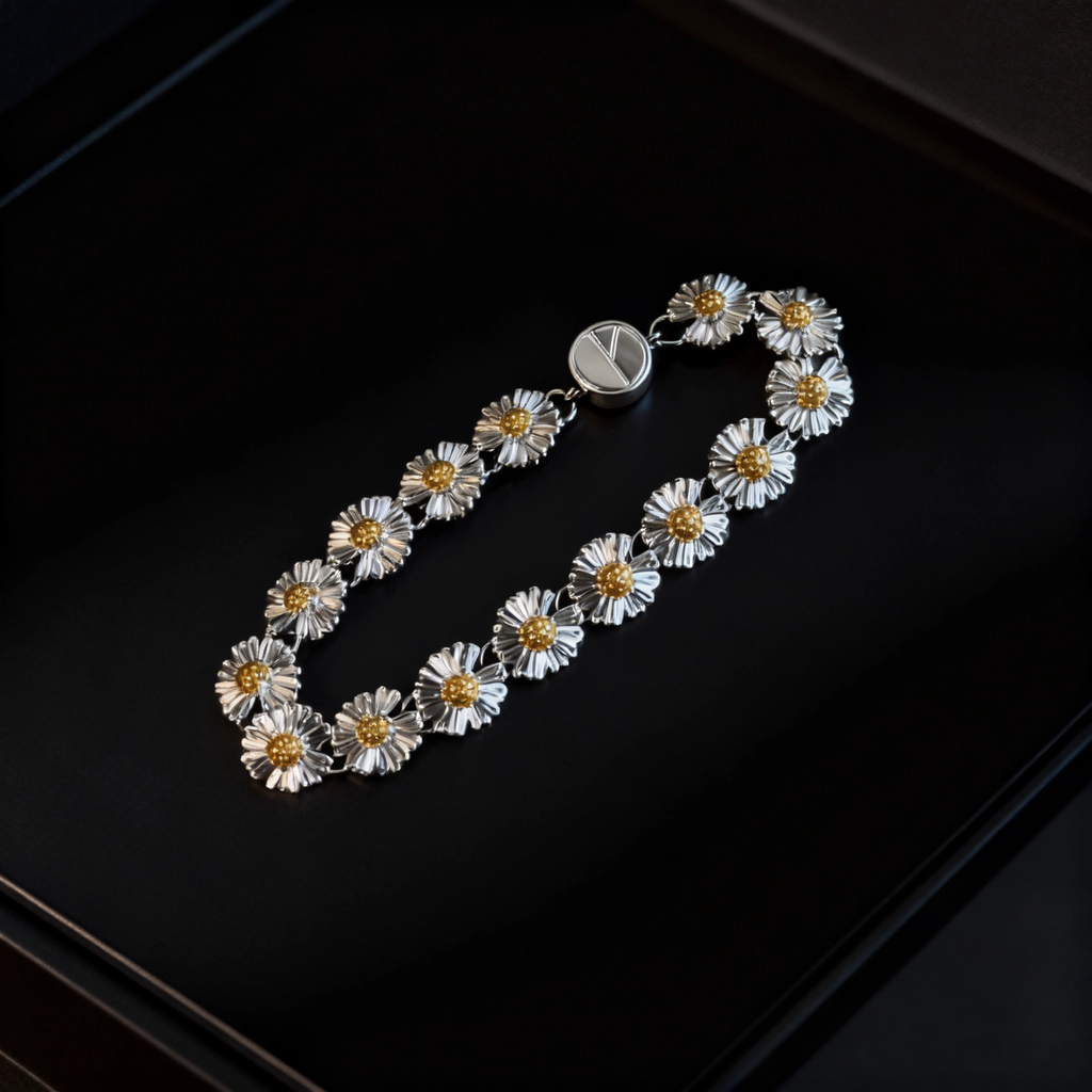 Daisy Magnetic Clasp Bracelet - G-Dragon Inspired Flower Jewelry