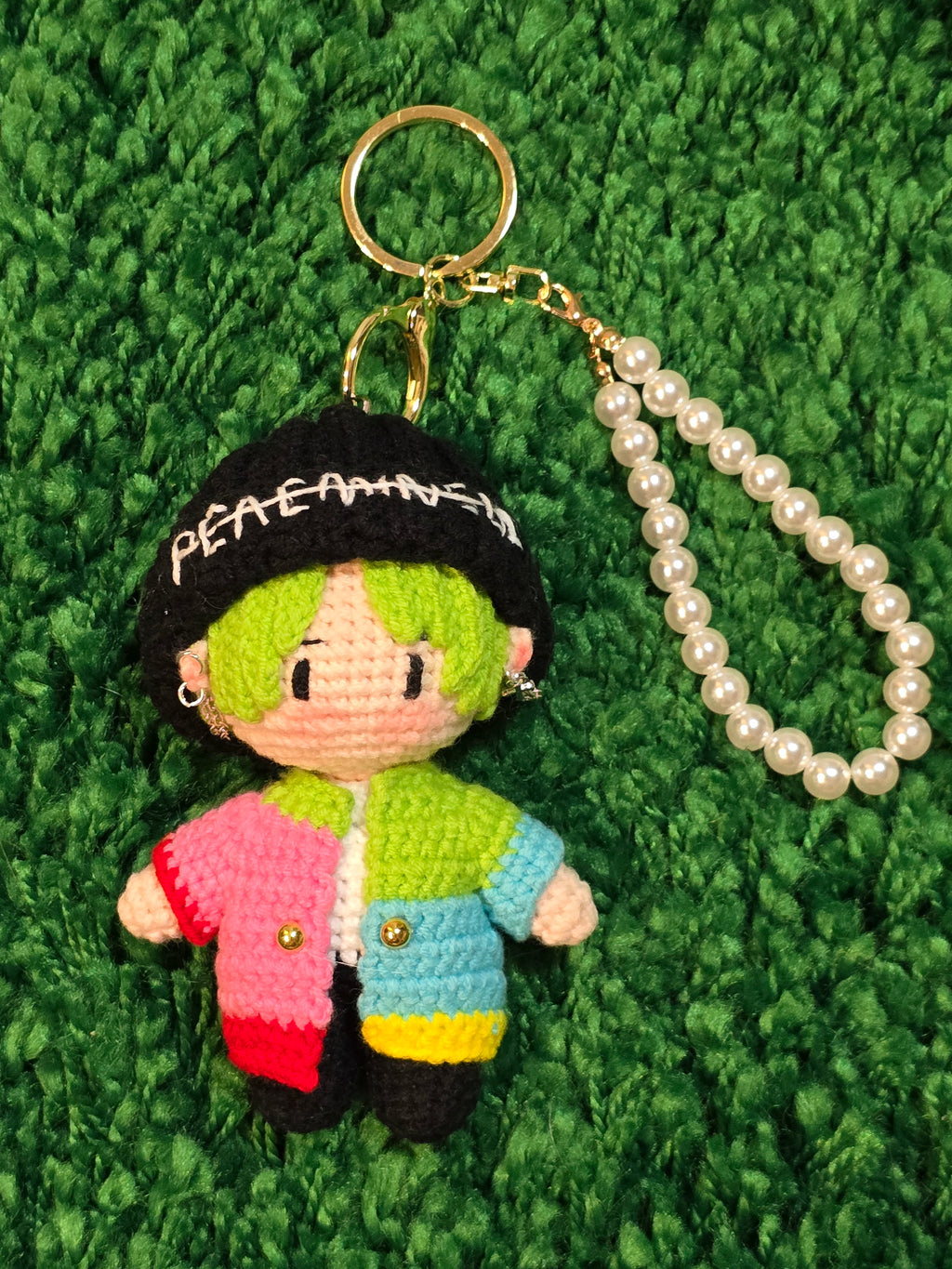 G-Dragon BigBang "FXXK IT" Green Hair K-pop Merchandise Handmade Full Body Crochet