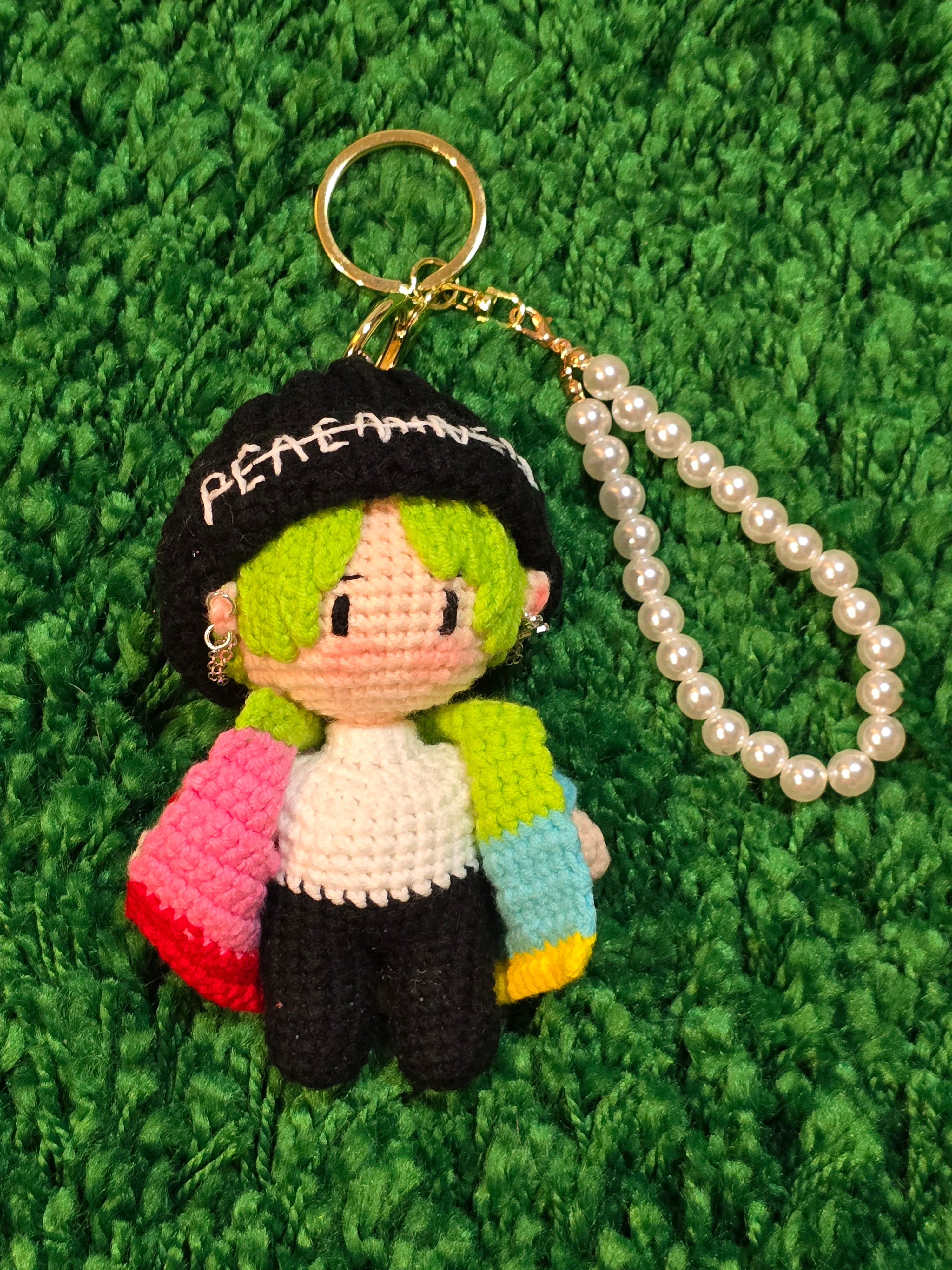G-Dragon BigBang "FXXK IT" Green Hair K-pop Merchandise Handmade Full Body Crochet