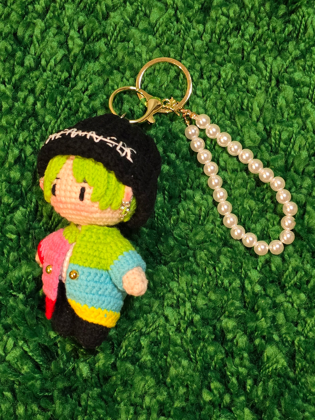 G-Dragon BigBang "FXXK IT" Green Hair K-pop Merchandise Handmade Full Body Crochet