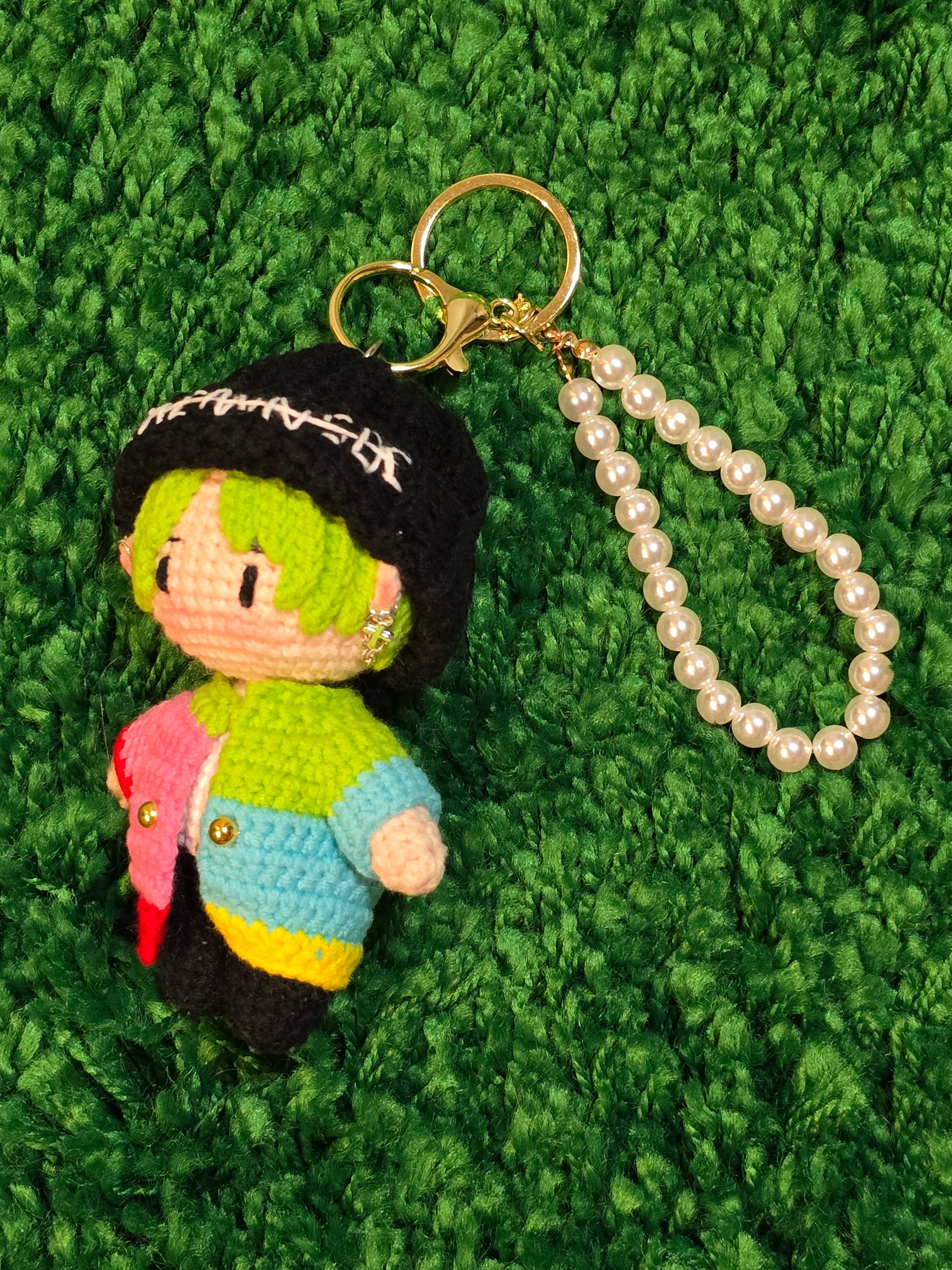 G-Dragon BigBang "FXXK IT" Green Hair K-pop Merchandise Handmade Full Body Crochet