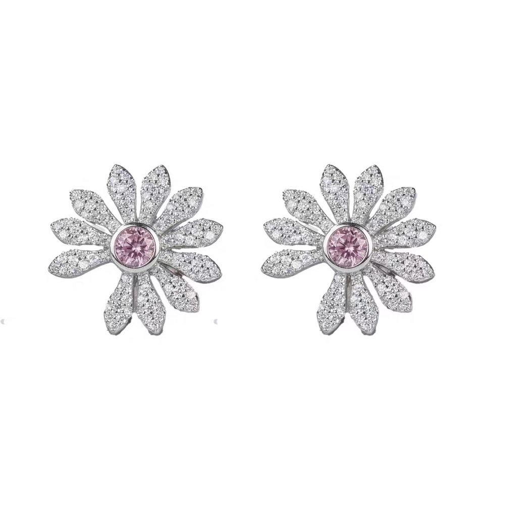 S925 Silver Daisy Stud Earrings - G-Dragon BigBang Inspired