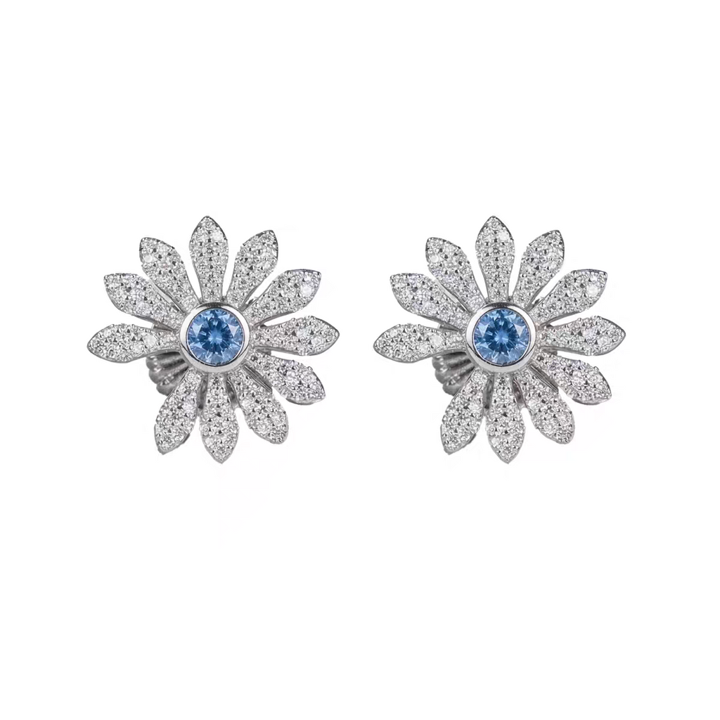 S925 Silver Daisy Stud Earrings - G-Dragon BigBang Inspired