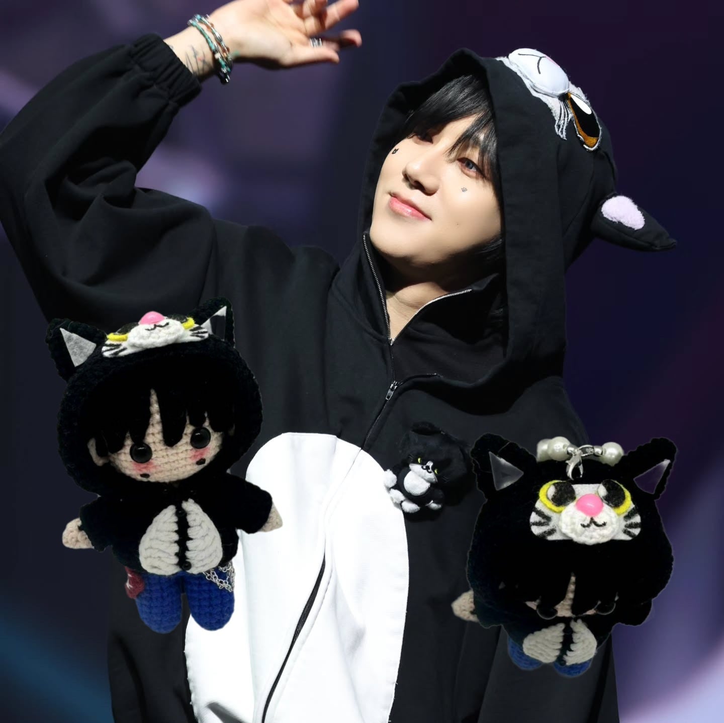 Yesung Super Junior Tiger Head Stage K-pop Merchandise Handmade Full Body Crochet Doll