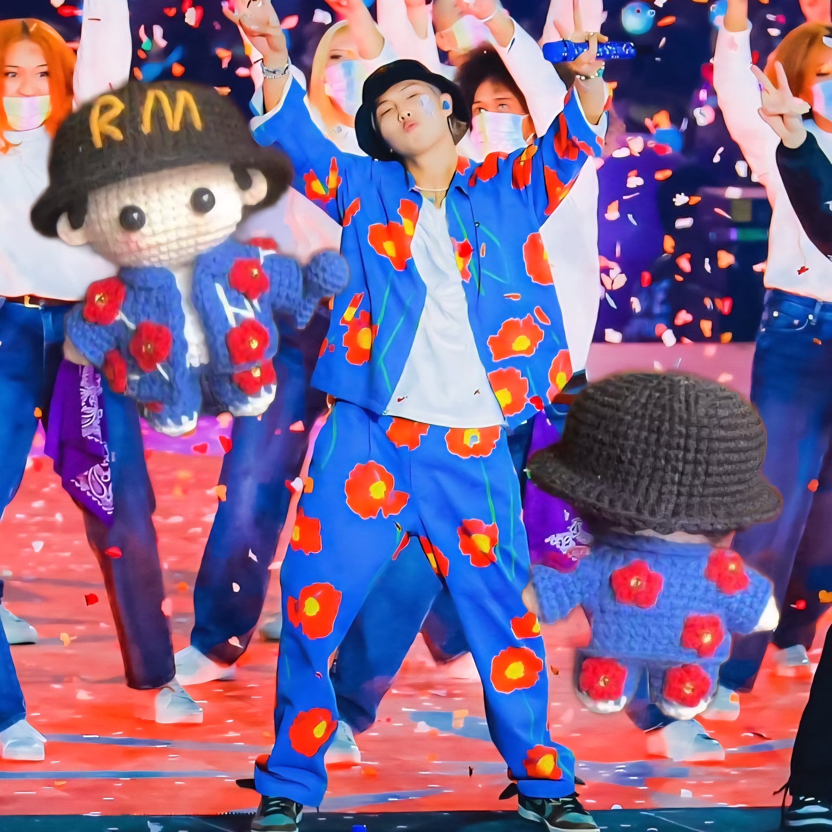 RM BTS "Permission to Dance" Las Vegas K-pop Merchandise Handmade Full Body Crochet Doll