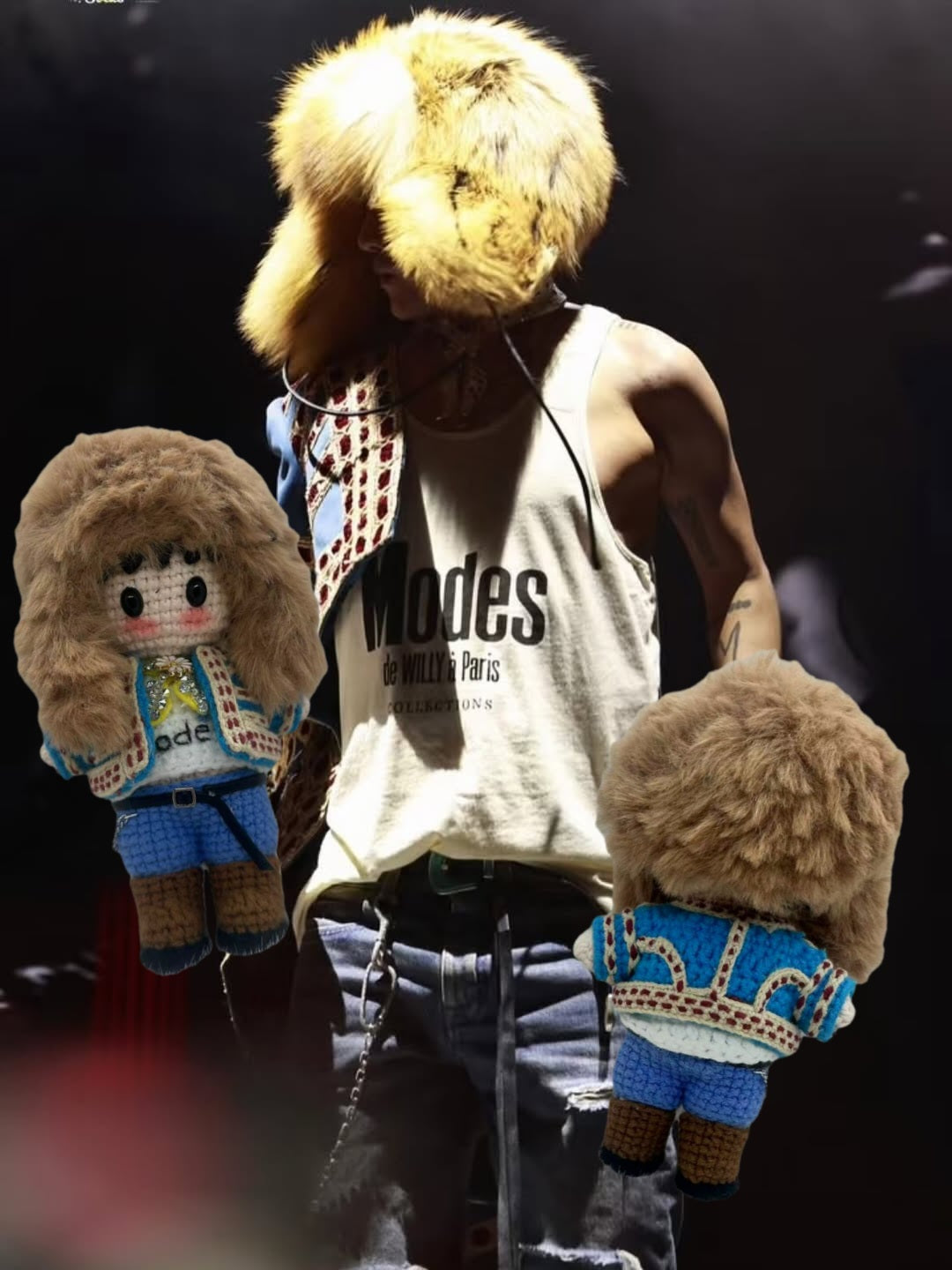 G-Dragon BigBang Coachella 2026 "POWER" Performance Handmade Full Body Crochet Doll - BANGchella Edition