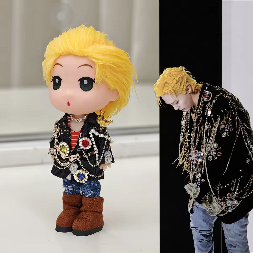G-Dragon BigBang "BiiG" Inspired "Bejeweled Black Jacket" K-pop Merchandise Figure & Keychain