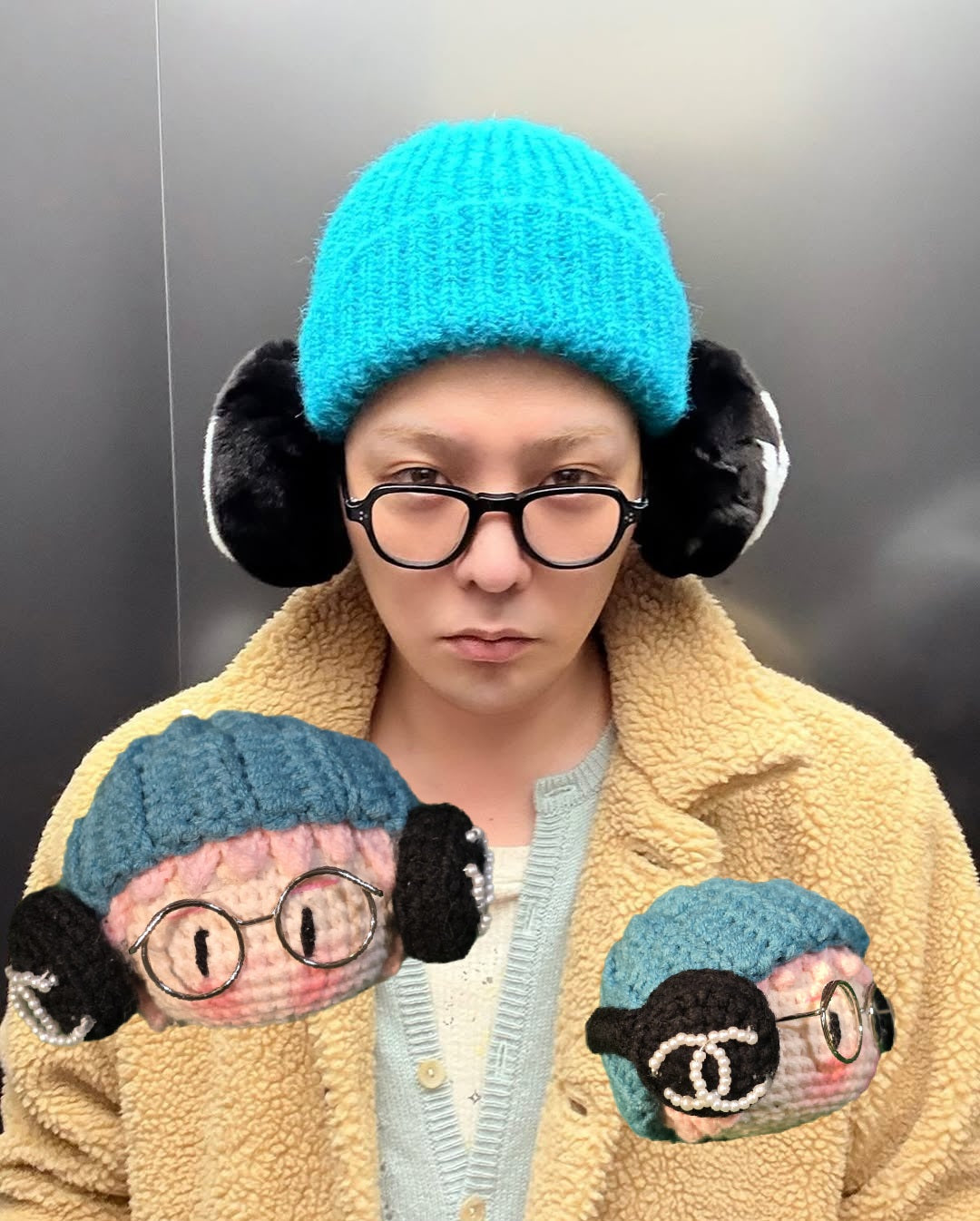 BigBang G-Dragon Big Earmuffs Handmade Crochet