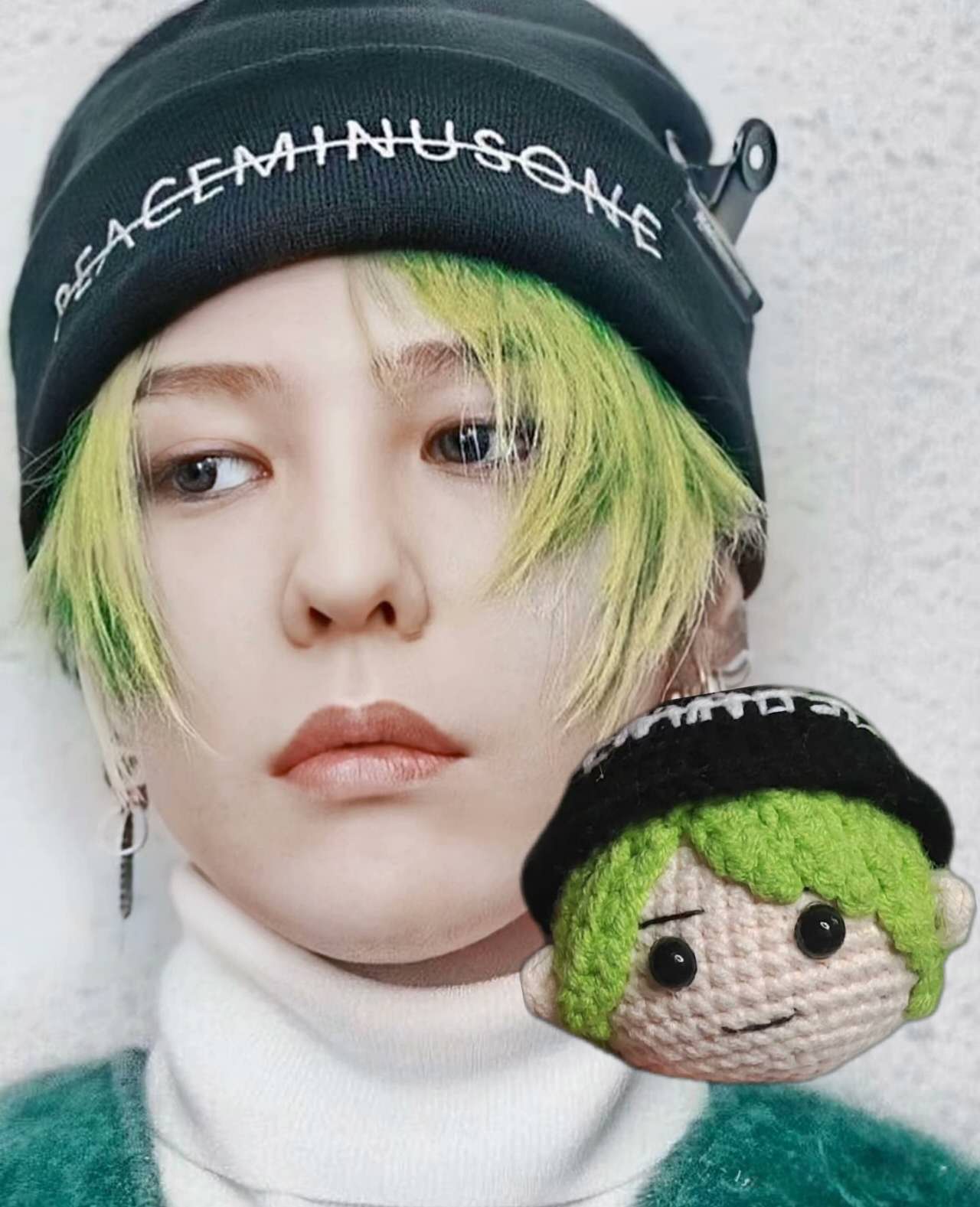 BigBang G-Dragon Green Hair Handmade Crochet