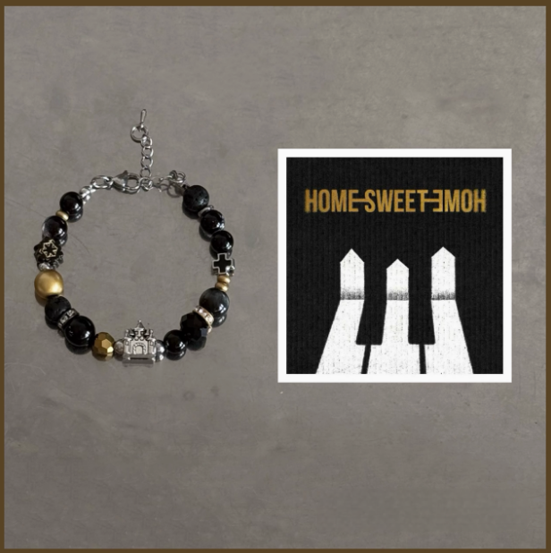 Bigbang G-Dragon Home Sweet Home DIY Obsidian Metal Bracelet