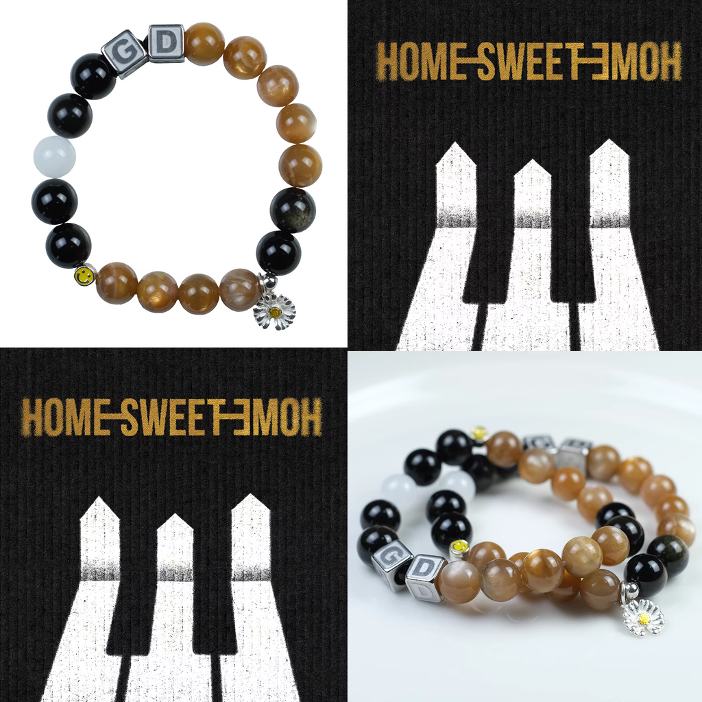 Bigbang G-Dragon Home Sweet Home  Handmade Rainbow Life Stone Bracelet