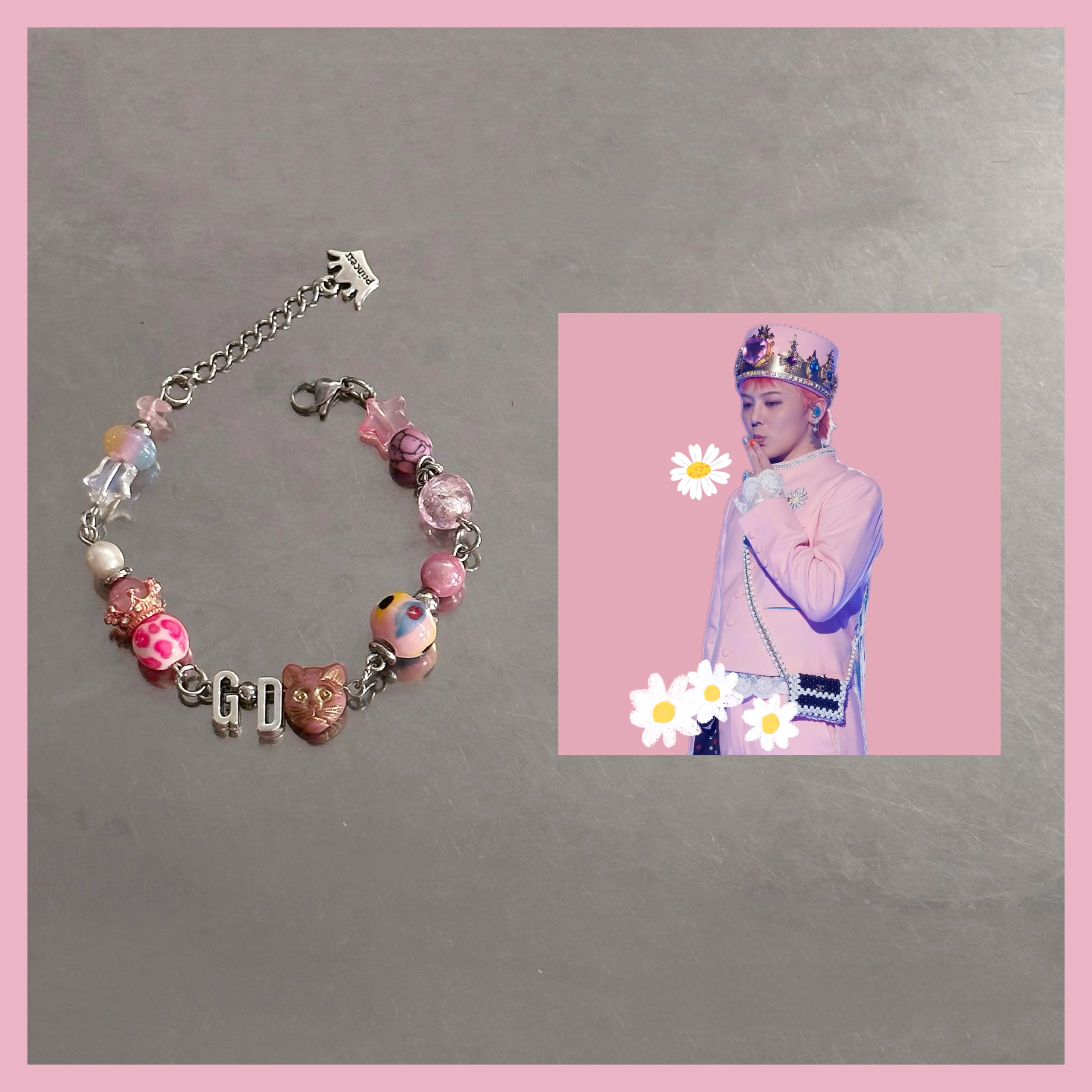 Bigbang G-Dragon MAMA DIY Titanium Steel Bracelet