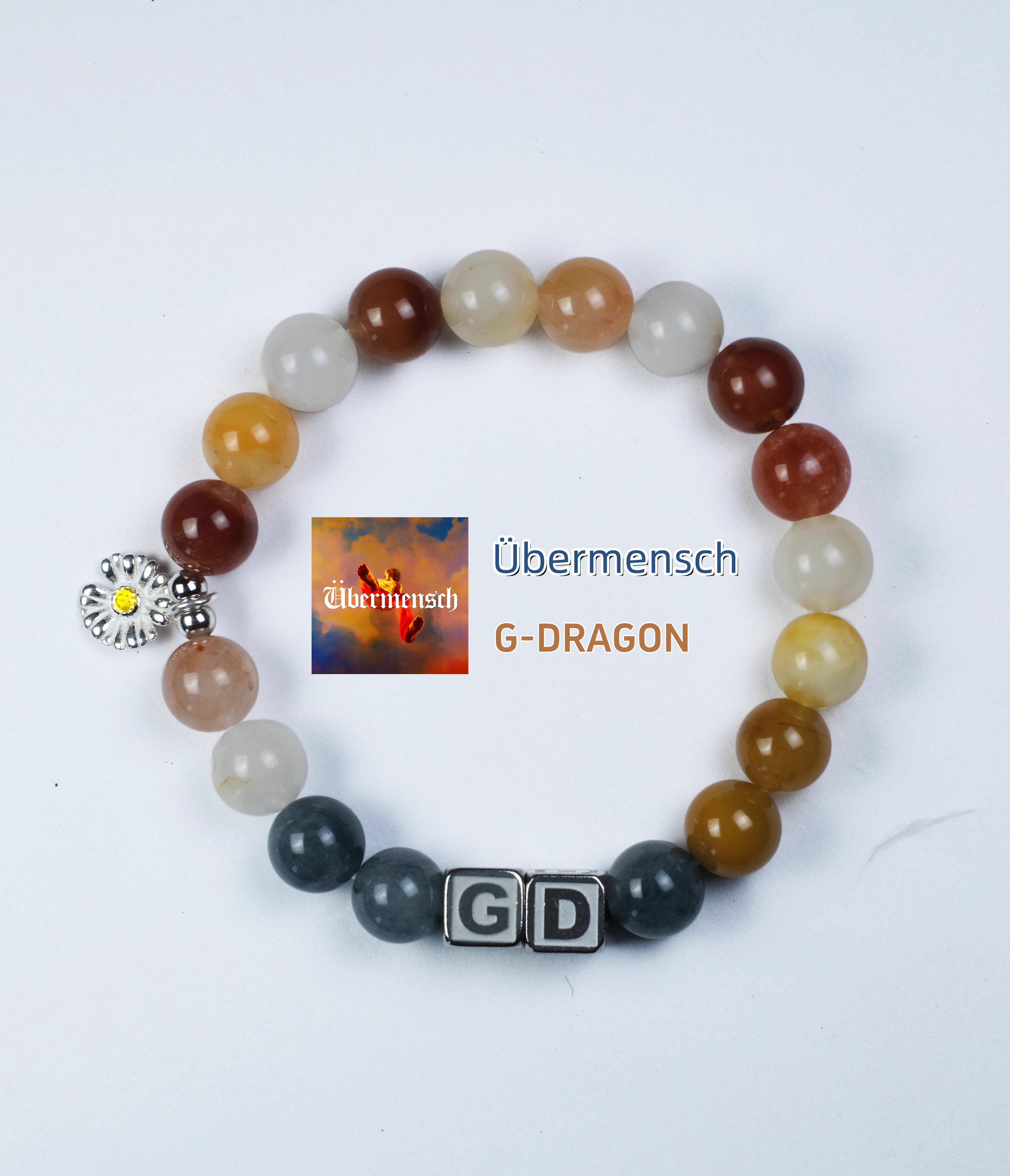 Bigbang G-Dragon Übermensch  Handmade 100% Natural Quartz Bracelet